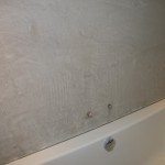 Betonlook toegepast in badkamer.